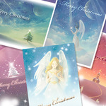 【期間限定】パステル画 クリスマスポストカード　５枚セット（送料込）