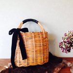 リボンのついたトートbag(白)