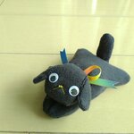 いぬクリップ 　チャコールグレー　【1120-1】