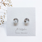 灰花(はいか) アルコールインクアート  ピアス・イヤリング 【10mm】