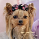 【 犬用　バレッタ 】 おしゃれ　トップノットペット　子供　ヘアアクセサリー　リボン　バレッタ　♡AquaMana♡