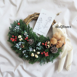 【umeyaryoko様専用】❄︎ウィンターリース❄︎クリスマスリース❄︎ブラウンコットン