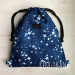 SALE  2way お着替え袋  ＊ スターダストデニム　ネイビー ＊