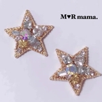 【 再販19 】大ぶり✧*。星★ビジュー✳︎ピアス / イヤリング / 樹脂ノンホールピアス   -冬のお出かけに❄️-