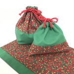 再販)  お受験バック　クリスマス　　お弁当袋　コップ袋ランチョンマット　入園入学準備　私立小学校　白百合学園