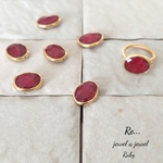 ロンギド産ルビーorderリング　ete agate e.m