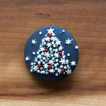ビーズ刺繍 ホワイトツリー（ヘアゴム/ブローチ）