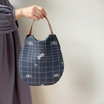 oval bag *⚮* choucho check navy *⚮*