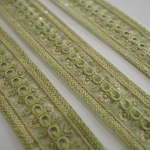 レース刺繍リボン  【ピスタチオ】