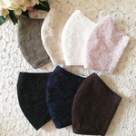 【とっても人気です❤️】秋冬におすすめ　レースマスク　ペイズリー　ローズピンク　秋用マスク　刺繍　刺繍マスク　くすみカラー　マスク　秋　冬　おしゃれマスク　秋マスク　大人用マスク　成人式　結婚式　