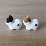 「みなかわねこの猫にてんとう虫」手のひらサイズ張り子