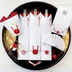 お食い初め《八梅膳》紅白セット○●