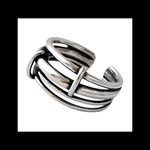 再販 silver925【rope_quadruple RING】ヴィンテージ  アンティーク シルバー 病みかわいい ロック パンク ダーク ゴスロリ シルバー925 指輪 メンズ ユニセックス 