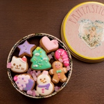 クリスマスアイシングクッキー缶♡お菓子のミカタ♡エンジェル缶