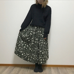 残りI枚＊マーガレット エバーグリーン の 上品かわいい ギャザースカート