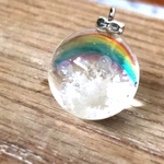 雲レジン ネックレス 虹のかかる空