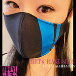 3,000枚突破記念！¥1,000均一！今月末まで！！送料無料　おしゃれ　ストライプ　マスク　布マスク　大きめ　大人用　立体マスク　メンズマスク　ブルー