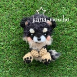 ＊信歩様オーダー品 ふわもこ あみぐるみ キーホルダー ワンちゃん(チワワ)＊