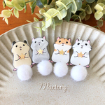 ポンポン付きハムスター☆ブローチ