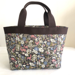 再販３【S】リバティお散歩バッグ　フォーガス　ブラウン