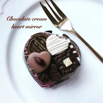 再販★チョコクリームのコンパクトハートミラー
