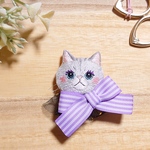 ネコの刺繍ブローチ  〜魅惑のcat  3〜