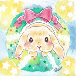 ミニ原画『クリスマスリース　7』