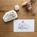 消しゴムはんこ  なかよし♡