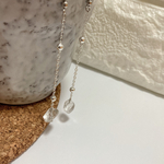 【ピアス】クリアストーンのロングピアス　ニッケルフリー
