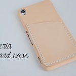 XPERIA一枚革スマホカバー　カードケース付　