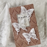 ＊再入荷＊1枚 綺麗 蝶 オーガンジー刺繍 レースモチーフ アップリケ 白 BK201142 ハンドメイド 手芸 素材 材料