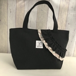 フリルハンドバッグ＊ブラック