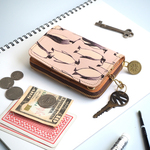 キーウォレット [ 小さい 財布 + キーケース ]（ペンギン）牛革  レディース メンズ コンパクト ILL-1147