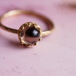 スモーキークォーツ　フルムーンリング