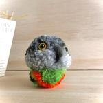 もけもけネズミガシラハネナガインコさんのキーホルダー(おなかオレンジ)