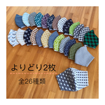 ◆送料無料◆よりどり2枚　大人用 和柄 マスク（大きめサイズ）　男性用
