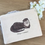 ポーチカワウソ「エキゾチックアニマルズ」フラットタイプ