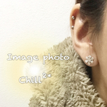 雪の結晶ピアス シルバー ミニ 【樹脂ピアス交換可】