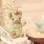 5cm【クリームソーダのチンチラ】モールベア モールアート
