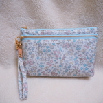 Ｙさまご予約品　LIBERTY　Meadow Tails　メドウ・テイルズ　パステル系　ｗファスナー・中布・マチ付きポーチとおそろいの持ち手