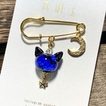 猫月夜のストールピン