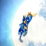 流れ星をつかまえた猫ちゃん　レジンアクセサリー