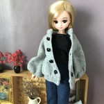 リカちゃん　服　2way ボリュームニット　（ボタン位置変更予定）