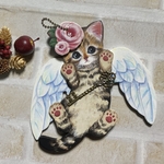 天使猫ちゃんのオーナメント　キジトラ　☆