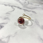 赤い薔薇リング(ゴールド)