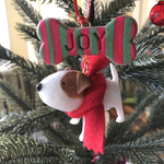 ⑤ クリスマス 2020  ジャックラッセル オーナメント  【骨型クッキー】PeanatsClayDog
