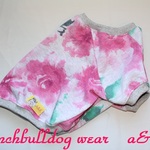 ♡秋冬犬服オーダー★ガーリー♪水彩花柄トレーナーピンク！中型犬小型犬フレブル服パグ服フレンチブルドッグ中型犬小型犬ボストンテリア