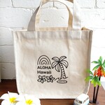 《ALOHA🌴Hawaii🌴》イラストプリント ミニトートバッグ   