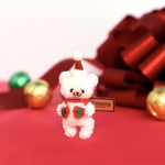 Proomy 冬の雪だるまミニクマさん クリスマス ミニチュア テディベア インテリア 雑貨