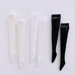 ストライプシースルー ロングソックス3足セット(アイボリー、白、黒)